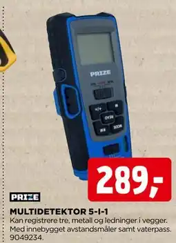 jem & fix MULTIDETEKTOR 5-I-1, NOK 289 tilbud