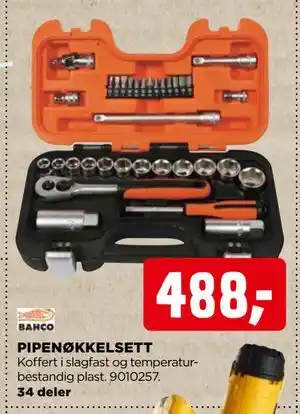 jem & fix PIPENØKKELSETT, NOK 488 tilbud