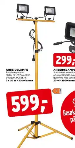 jem & fix ARBEIDSLAMPE, NOK 599 tilbud