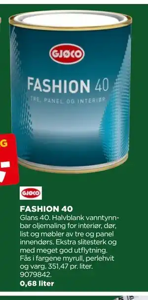 jem & fix FASHION 40, NOK 239 tilbud