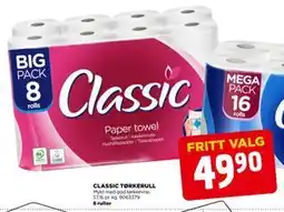 jem & fix CLASSIC TØRKERULL, NOK 49.9 tilbud