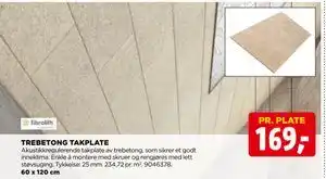 jem & fix TREBETONG TAKPLATE, NOK 169 tilbud