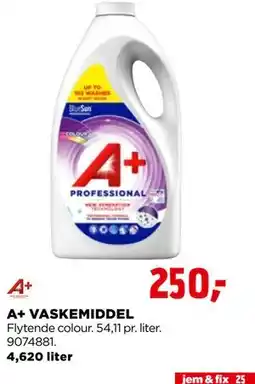 jem & fix A+ VASKEMIDDEL, NOK 250 tilbud