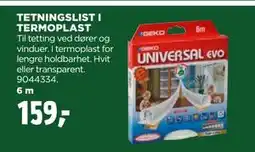 jem & fix TETNINGSLIST I TERMOPLAST, NOK 159 tilbud
