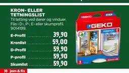 jem & fix KRON- ELLER TETNINGSLIST tilbud