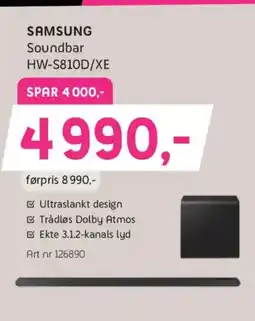 ELON SAMSUNG Soundbar HW-S810D/XE tilbud