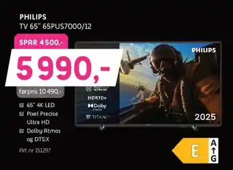 ELON Philips tv 65" 65pus7000/12 tilbud