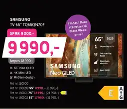 ELON Samsung tv 65" tq65qn70f tilbud