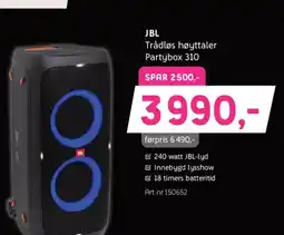ELON JBL Trådløs høyttaler Partybox 310 tilbud