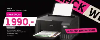 ELON EPSON Blekkskriver Ecotank ET-2860 tilbud