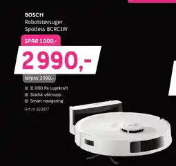 ELON BOSCH Robotstøvsuger Spotless BCRC1W tilbud