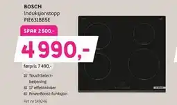 ELON BOSCH Induksjonstopp PIE631BB5E., NOK 4990 tilbud