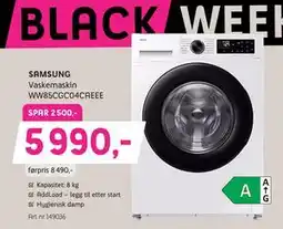 ELON SAMSUNG Vaskemaskin, NOK 5990 tilbud