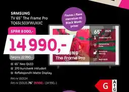 ELON TV 65” The Frame Pro TQ65LS03FWUXXC, NOK 14990 tilbud
