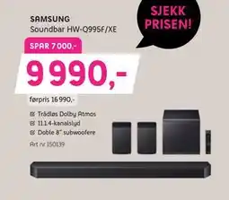 ELON Soundbar HW-Q995F/XE, NOK 9990 tilbud