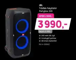 ELON JBL Trådløs høyttaler Partybox 310, NOK 3990 tilbud