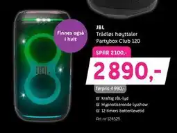 ELON JBL Trådløs høyttaler Partybox Club 120, NOK 2890 tilbud