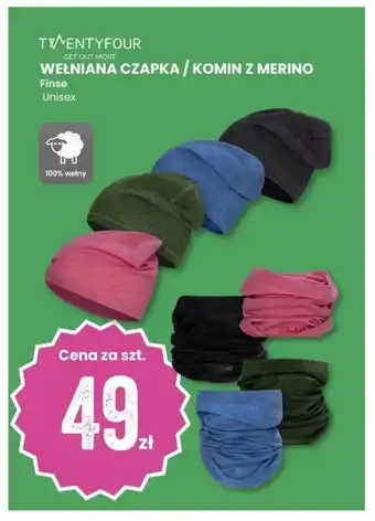 Sport Outlet Tmentyfour get out more wełniana czapka / komin z merino Finse tilbud