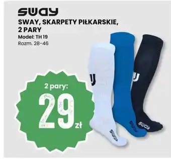 Sport Outlet Sway, skarpety piłkarskie, 2 pary tilbud