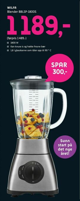 ELON WILFA Blender BBLSP-1800S tilbud