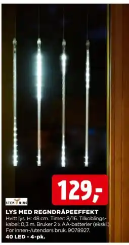 jem & fix Stem ning lys med regndråpeeffekt tilbud