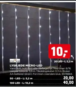 jem & fix Stem ning lyskjede micro-led tilbud