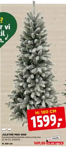 jem & fix Stem ning juletre med snø tilbud