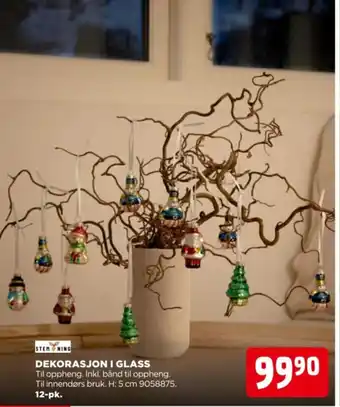 jem & fix Stem ning dekorasjon i glass tilbud