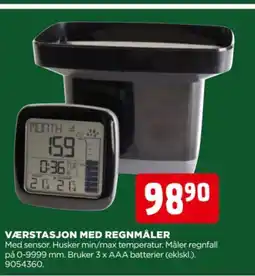 jem & fix Værstasjon med regnmåler tilbud