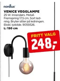 jem & fix Nordlux® venice vegglampe tilbud