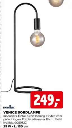 jem & fix Nordlux® venice bordlampe tilbud