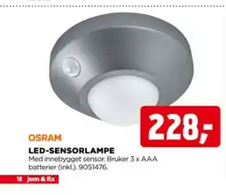 jem & fix Osram led-sensorlampe tilbud