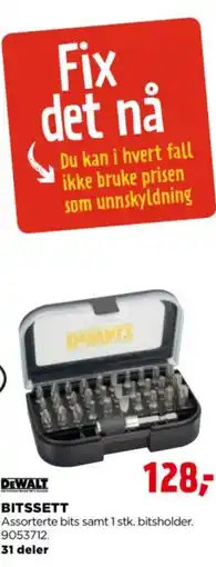 jem & fix Dewalt bitssett tilbud