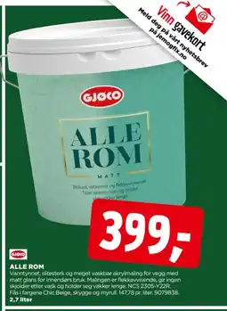 jem & fix Gjøco alle rom tilbud