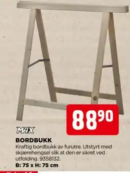 jem & fix Max bordbukk tilbud