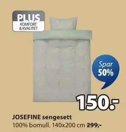 JYSK JOSEFINE sengesett, NOK 150 tilbud
