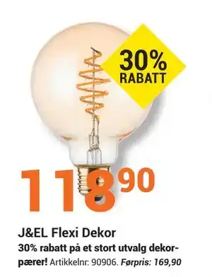 Elektroimportøren J&EL Flexi Dekor, NOK 118.9 tilbud