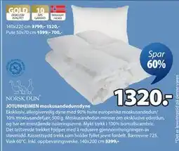 JYSK JOTUNHEIMEN moskusandedunsdyne tilbud