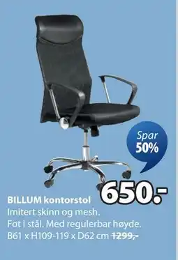 JYSK BILLUM kontorstol, NOK 650 tilbud