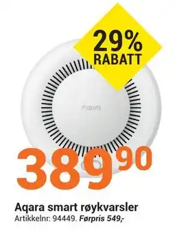Elektroimportøren Aqara smart røykvarsler, NOK 389.9 tilbud