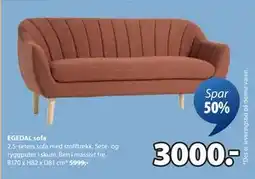 JYSK EGEDAL sofa, NOK 3000 tilbud