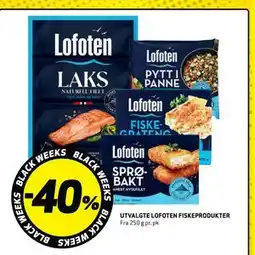 Bunnpris UTVALGTE LOFOTEN FISKEPRODUKTER tilbud