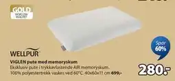 JYSK VIGLEN pute med memoryskum, NOK 280 tilbud