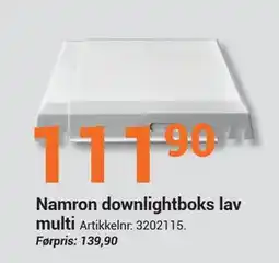 Elektroimportøren Namron downlightboks lav multi, NOK 111.9 tilbud