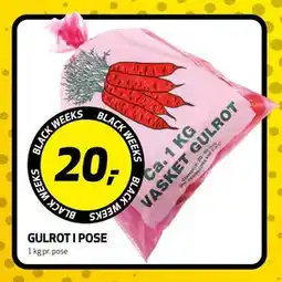 Bunnpris GULROT I POSE, NOK 20 tilbud