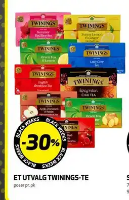 Bunnpris ET UTVALG TWININGS-TE tilbud