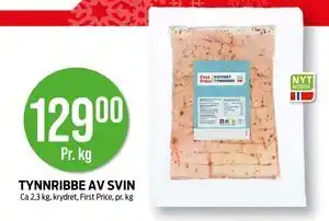 Kiwi TYNNRIBBE AV SVIN, NOK 129 tilbud