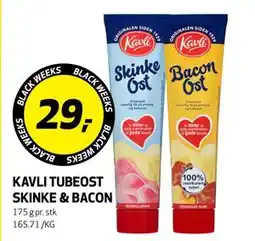 Bunnpris KAVLI TUBEOST SKINKE & BACON, NOK 29 tilbud