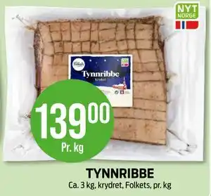 Kiwi TYNNRIBBE, NOK 139 tilbud