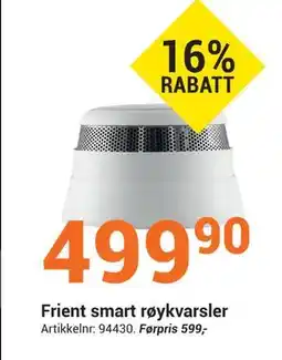 Elektroimportøren Frient smart røykvarsler, NOK 499.9 tilbud